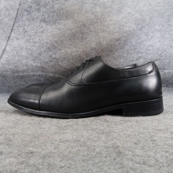 Hart Schaffner Marx Shoe Men 11 Oxford Cap Toe Formal Professional Classic Black - Picture 3 of 16